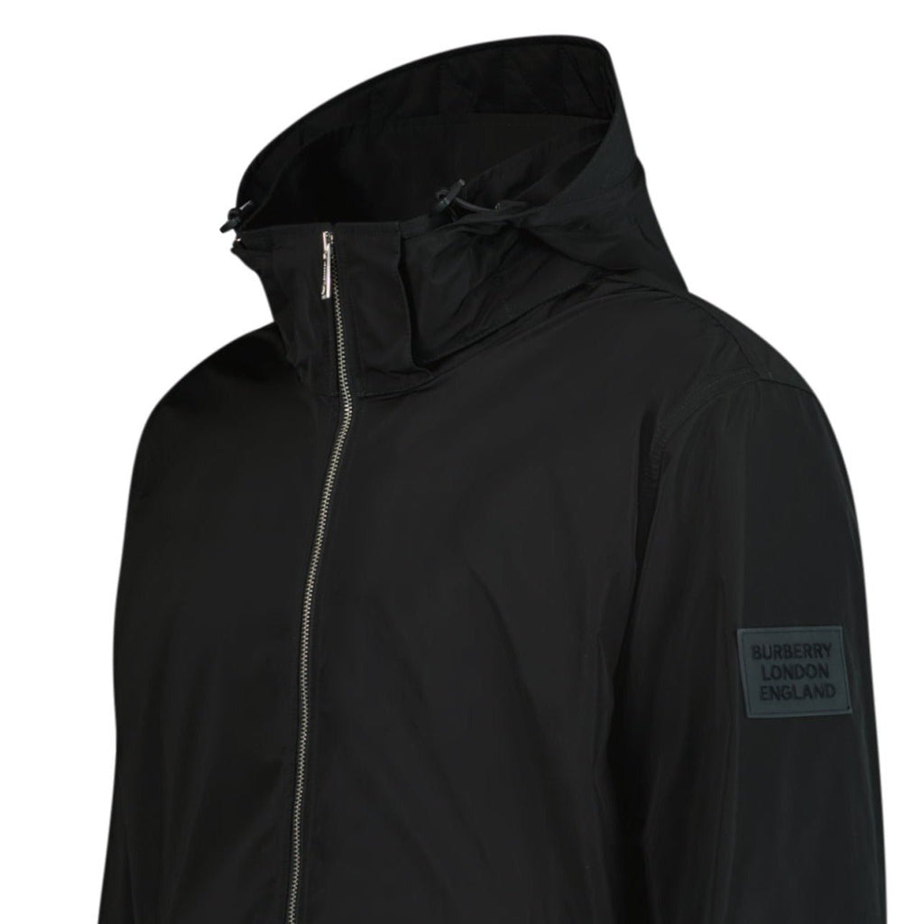 BURBERRY 'Hargrave' Zip-up Drawstring Hooded Jacket Black - Boinclo ltd - Outlet Sale Under Retail