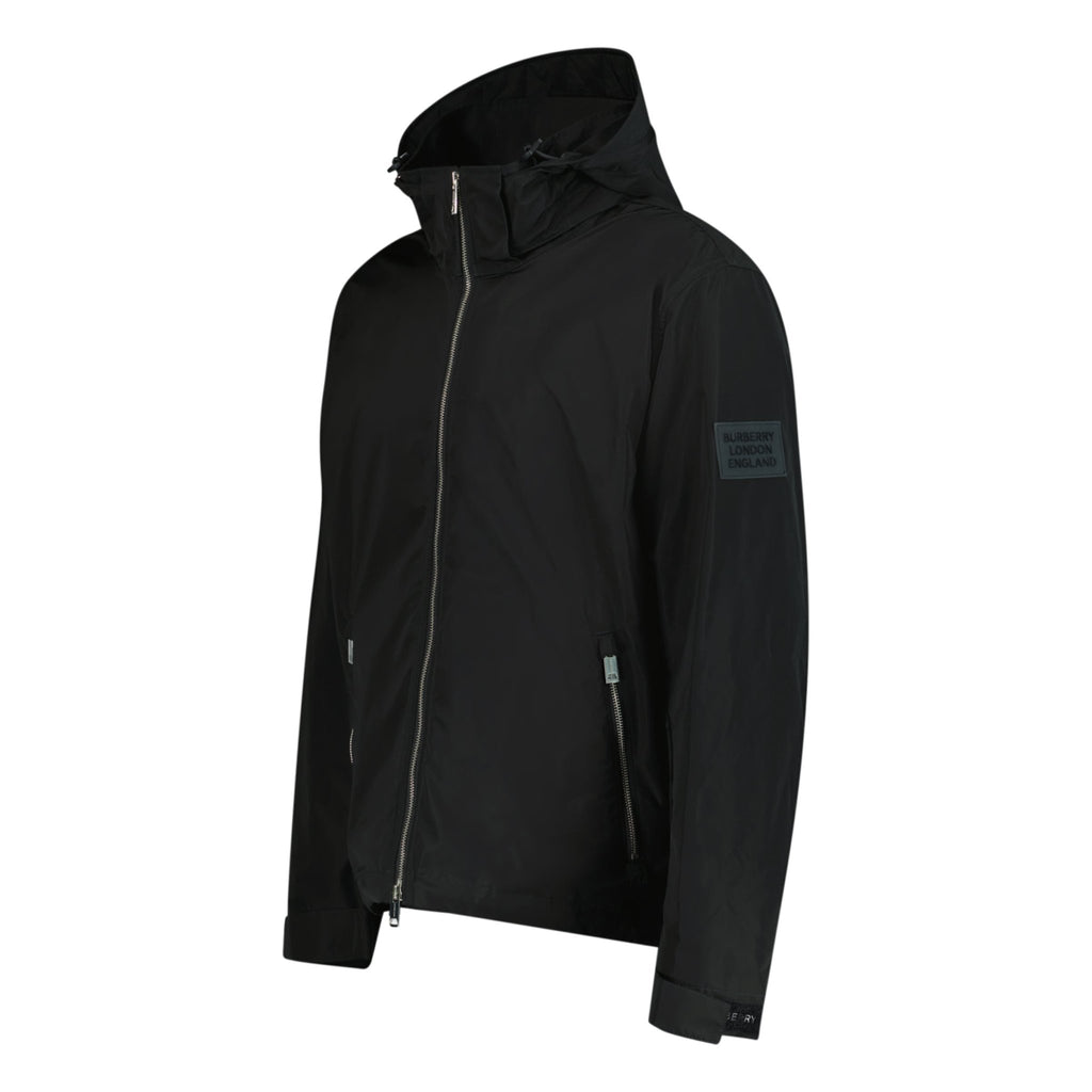 BURBERRY 'Hargrave' Zip-up Drawstring Hooded Jacket Black - Boinclo ltd - Outlet Sale Under Retail