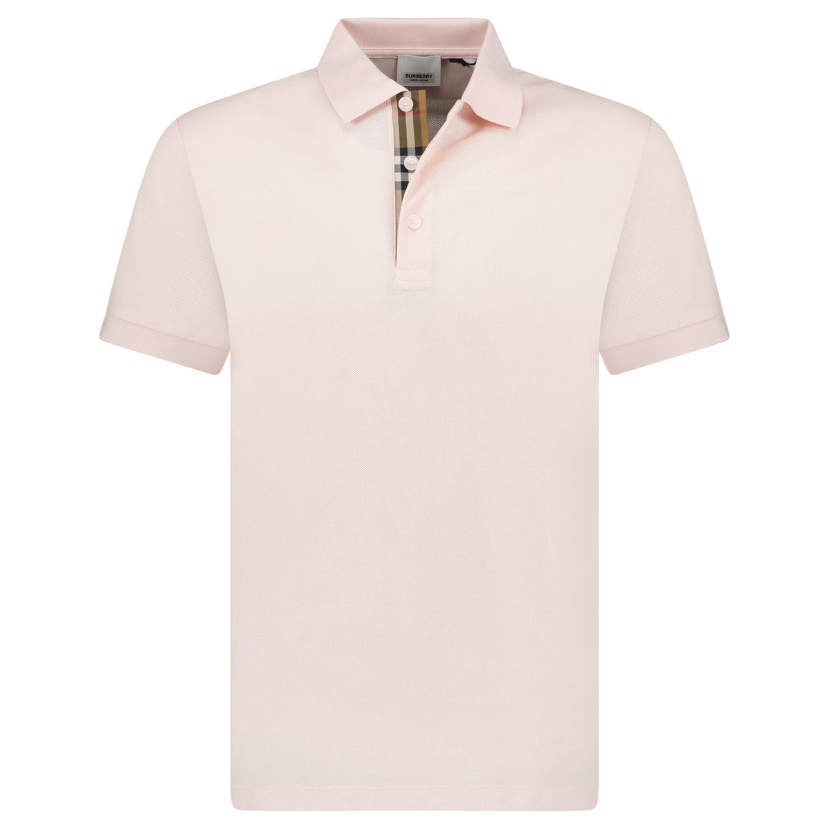 Light Pink Polo Pink Burberry Mens Shirt Burberry Check Placket