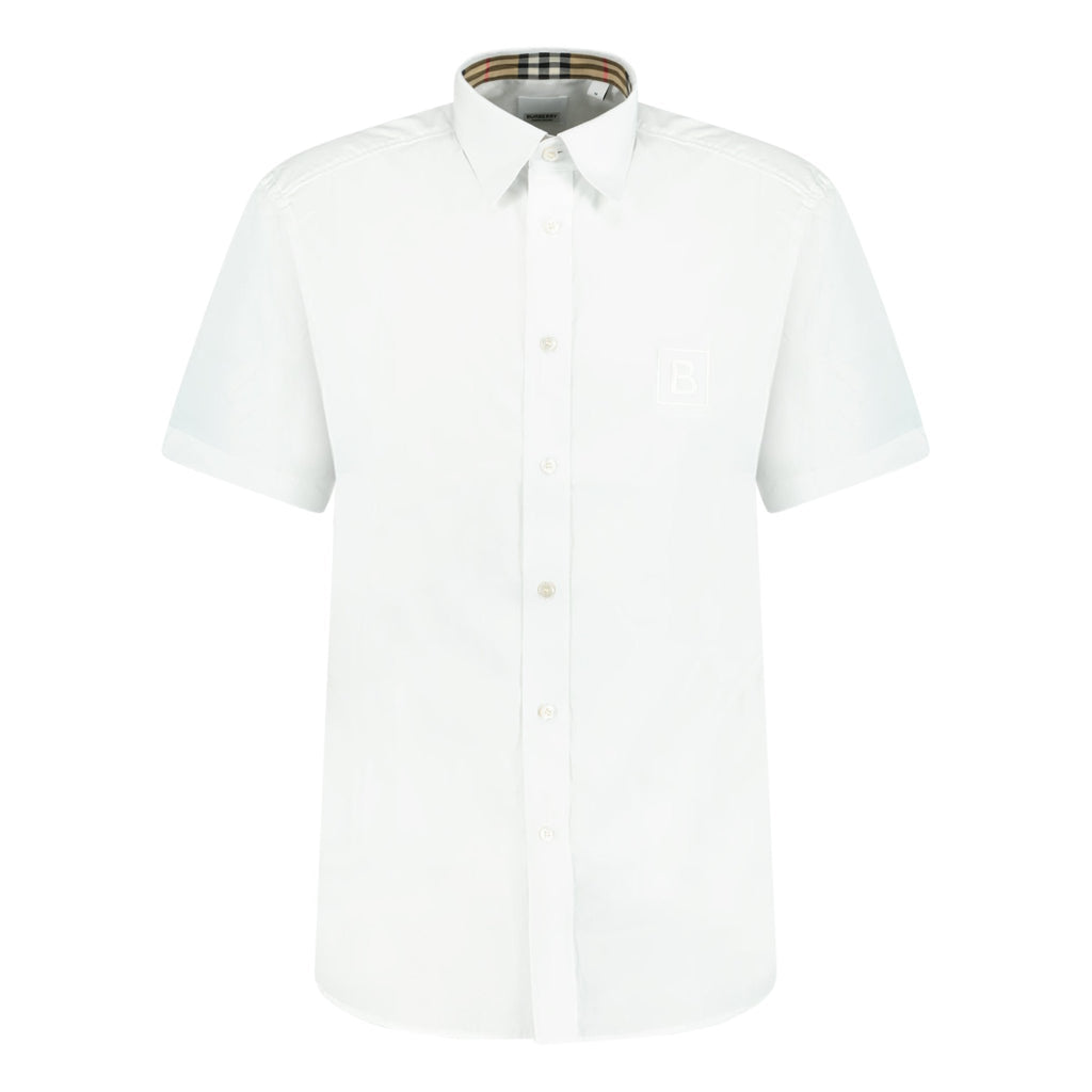 Burberry William Short Sleeve Shirt White - Boinclo ltd - Outlet Sale Under Retail