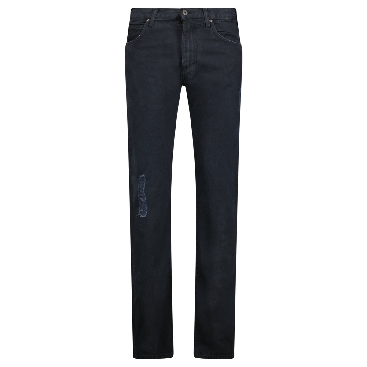 0000~Distressed Slim Fit Jeans with Monogram Jewel Embroidery 17 Cm