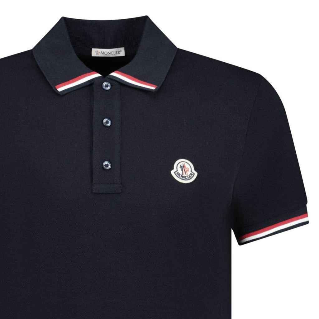 Moncler Trim Logo Polo T-Shirt Black - Boinclo ltd - Outlet Sale Under Retail