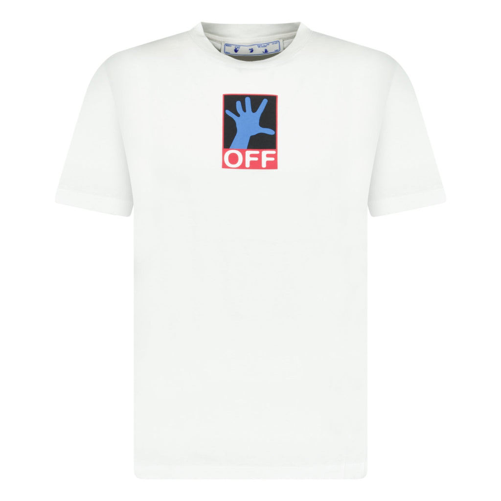 OFF-WHITE '90'S Hand' Slim T-Shirt White - Boinclo ltd - Outlet Sale Under Retail