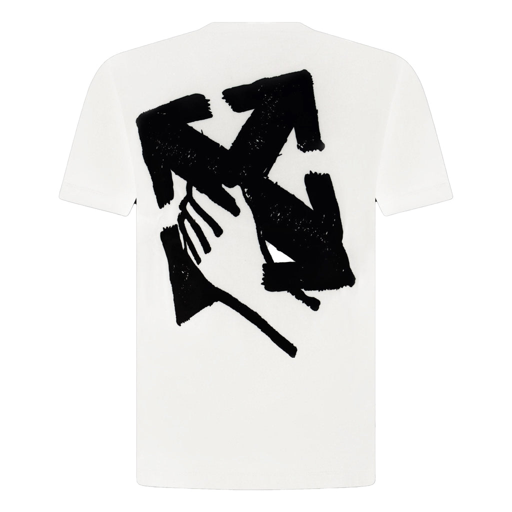 OFF-WHITE Hand Arrow Design T-shirt White - Boinclo ltd - Outlet Sale Under Retail