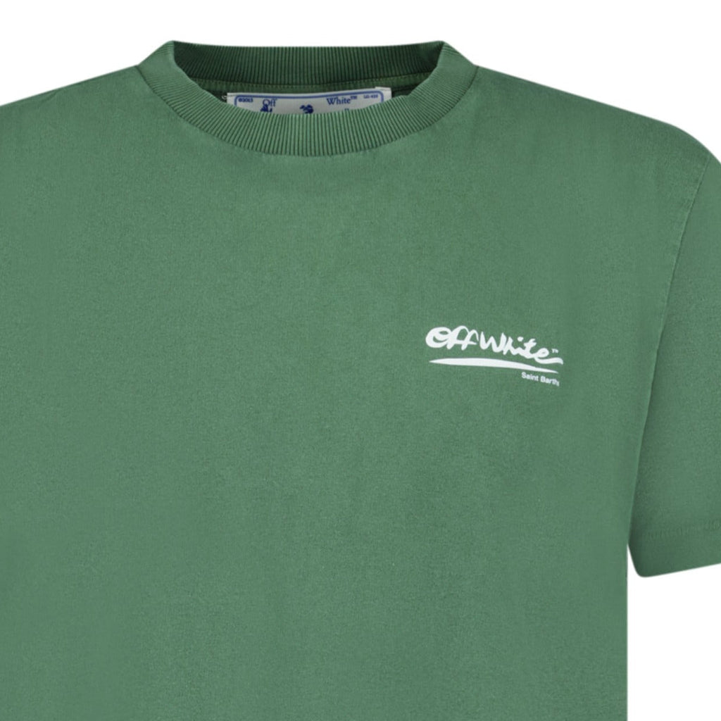 OFF-WHITE Slim Arrows T-Shirt Green - Boinclo ltd - Outlet Sale Under Retail