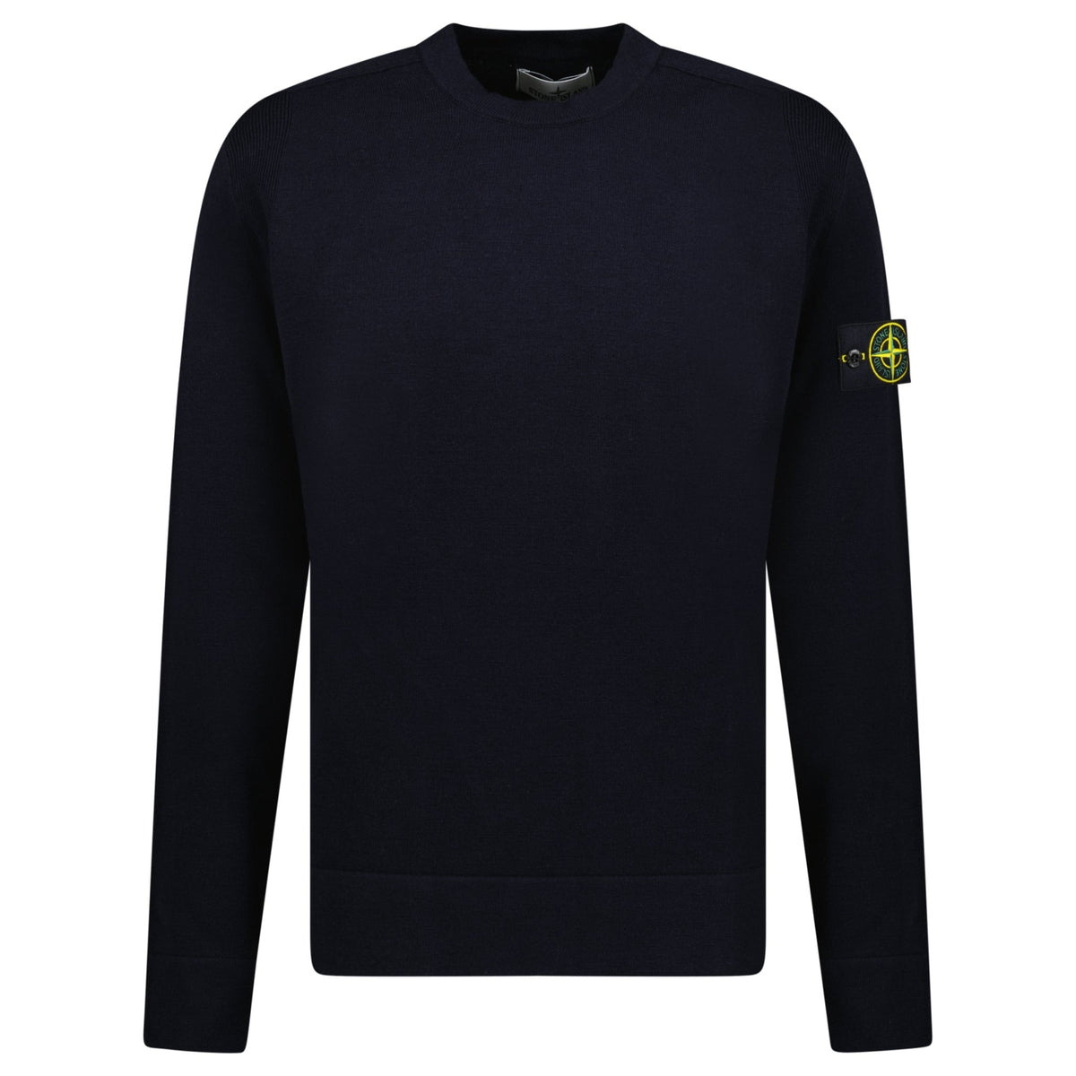 Stone Island Compass-Badge Wool Blend Jumper Navy - Outlet Sale 