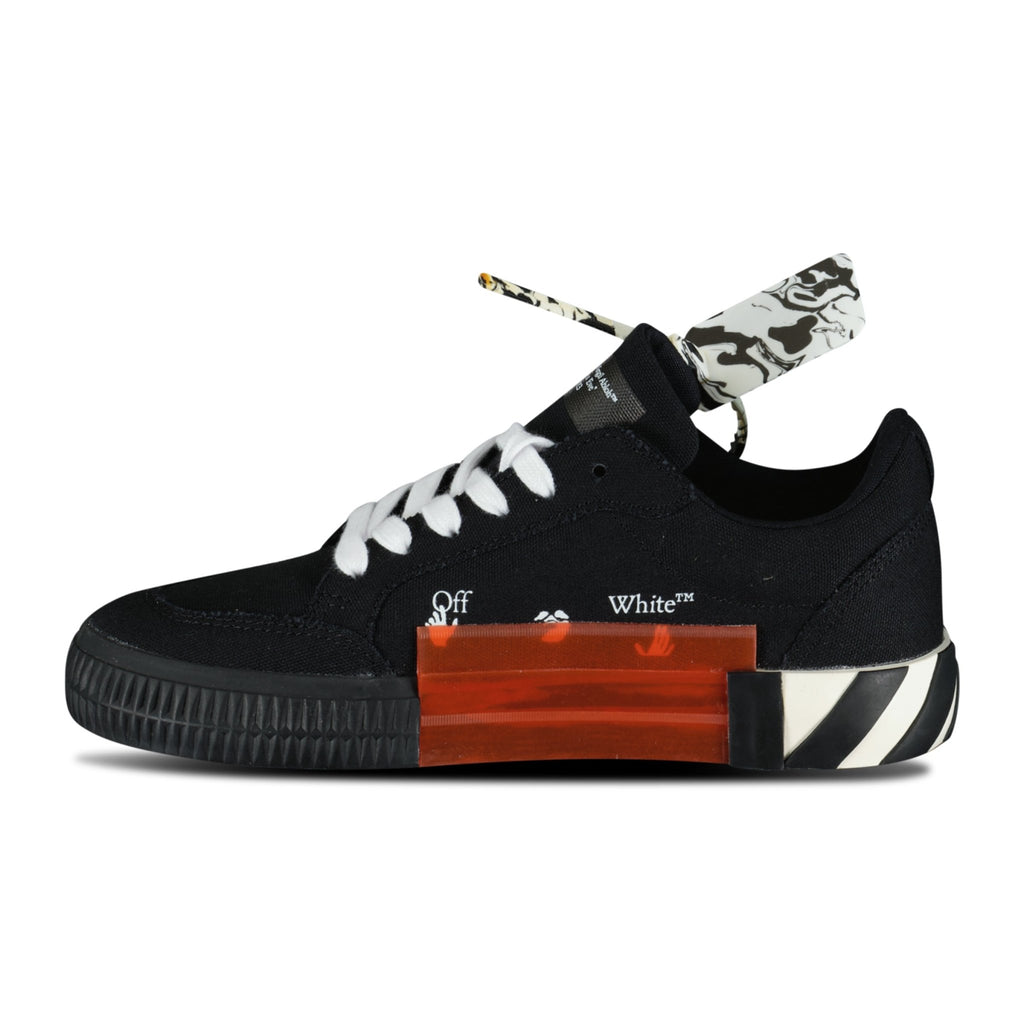 (Womens) Off-White Vulcanized Low Top Trainers Black, White & Pink - Boinclo ltd - Outlet Sale Under Retail
