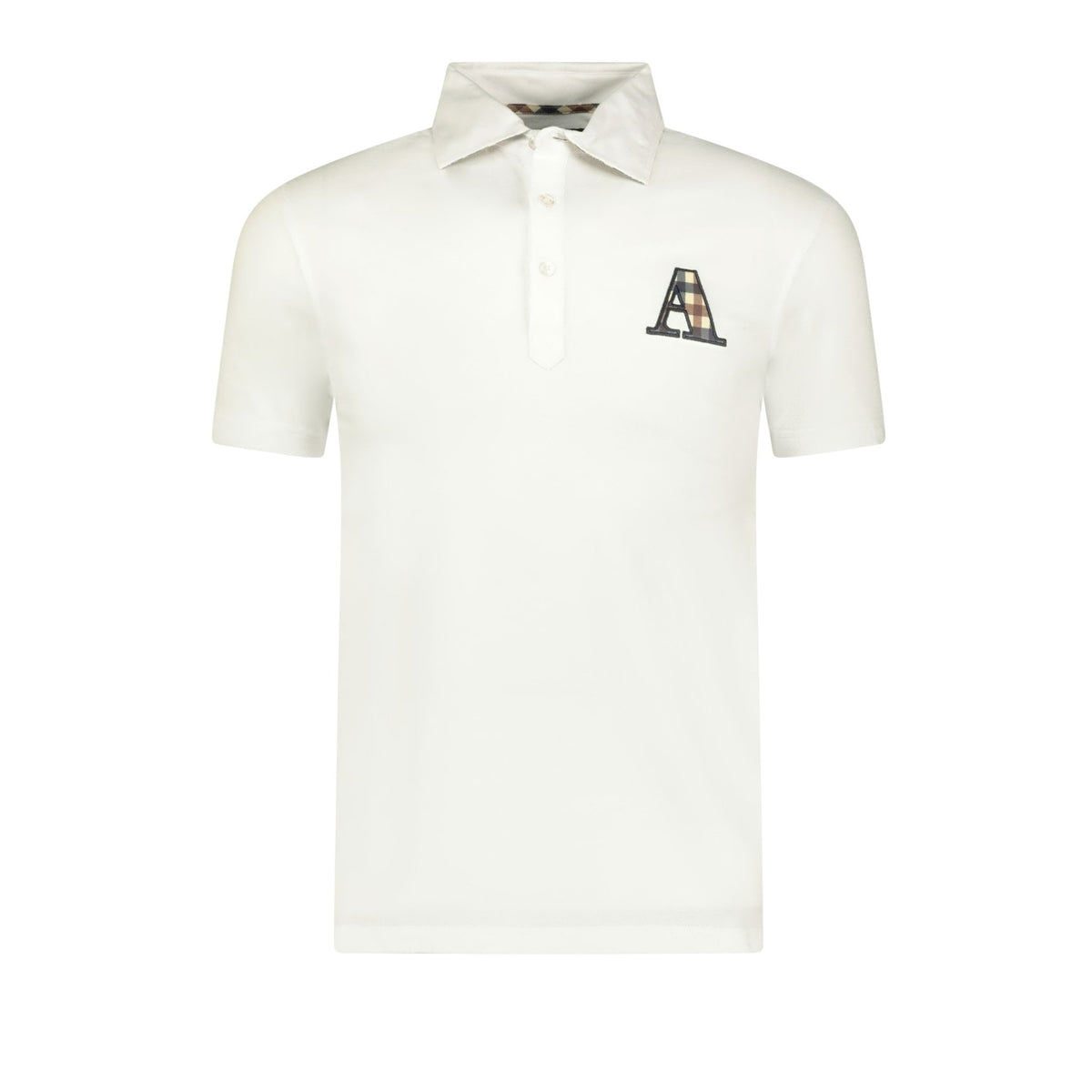 Aquascutum A Check Logo T-Shirt White | Boinclo ltd | Outlet Sale