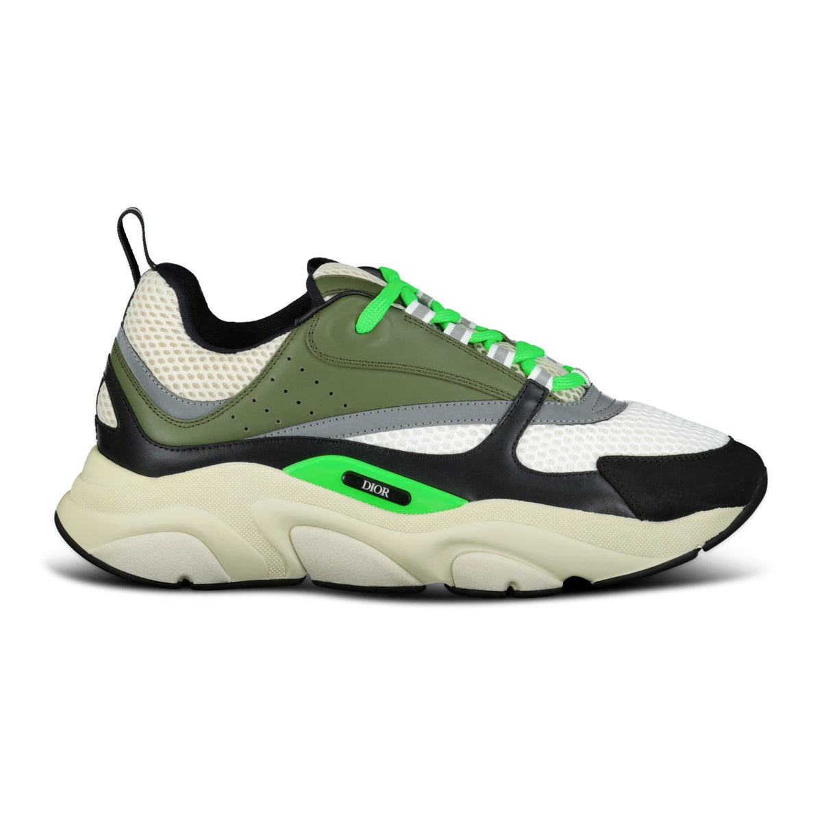 Christian Dior B22 Green/Grey Reflective Trainer Sneaker