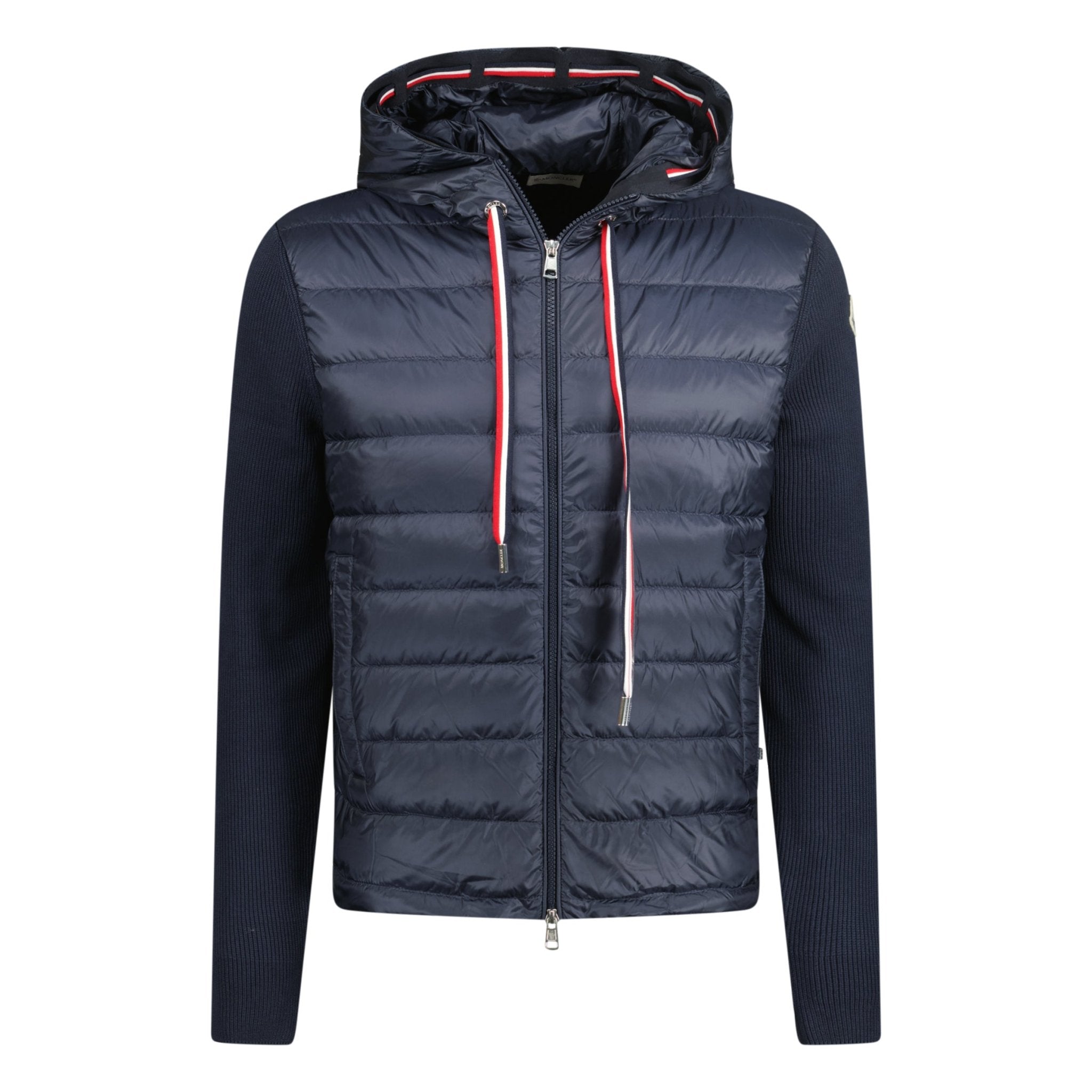 Moncler Down Quilted Zip Hooded Jacket Navy