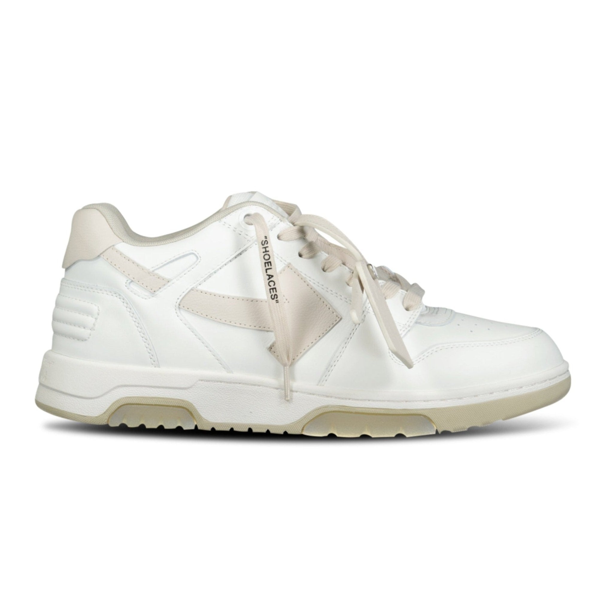 Off-White Out Of Office Calf Leather Trainer White & Beige