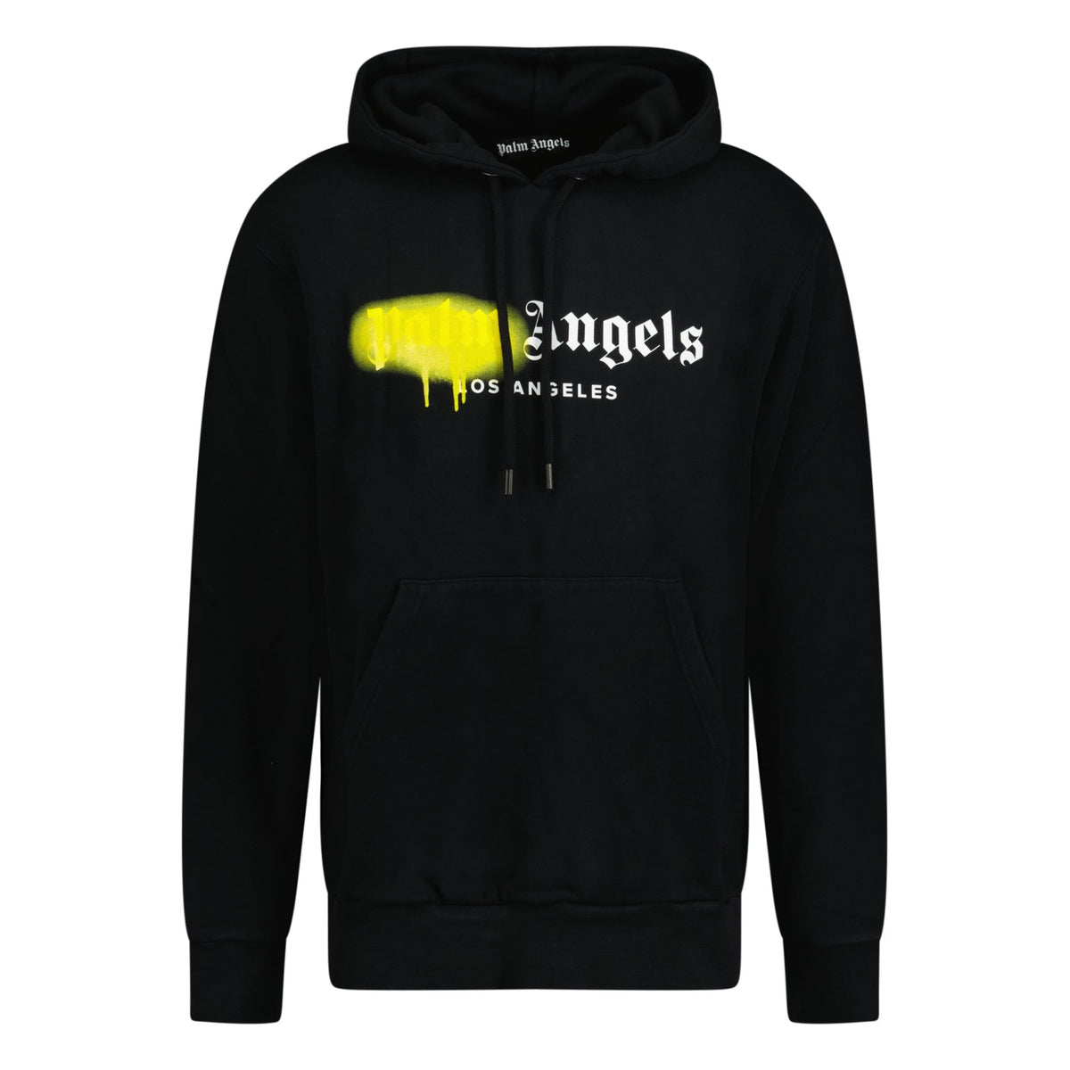 Palm Angels Los Angeles Sprayed Logo Hooded Sweatshirt Black 