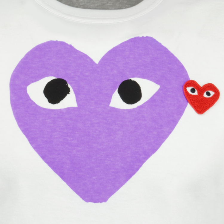 Purple cdg deals shirt