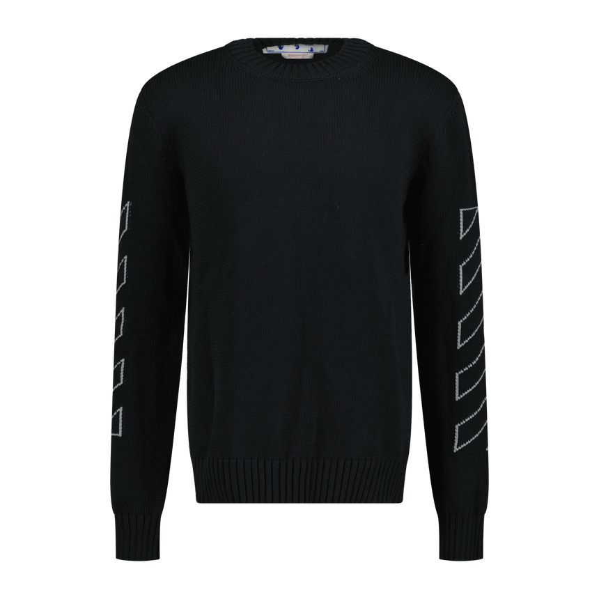 Off White Knitted Jumper Black Outlet Sale Always Under Retail Boinclo