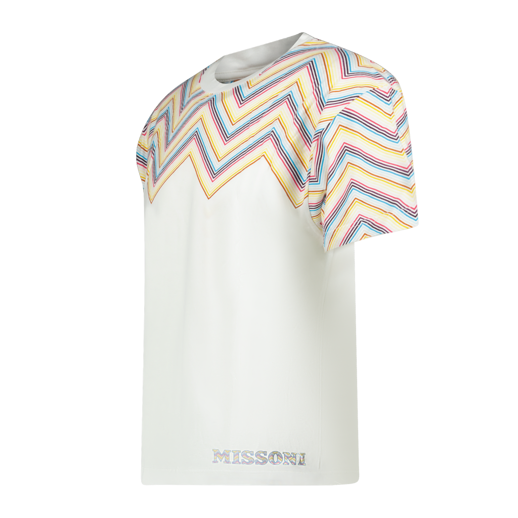 Missoni Zig Zag Logo T-Shirt White - Boinclo ltd - Outlet Sale Under Retail