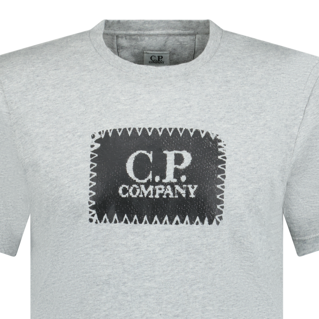CP Company Stitch Logo Print T-Shirt Grey - Boinclo ltd - Outlet Sale Under Retail