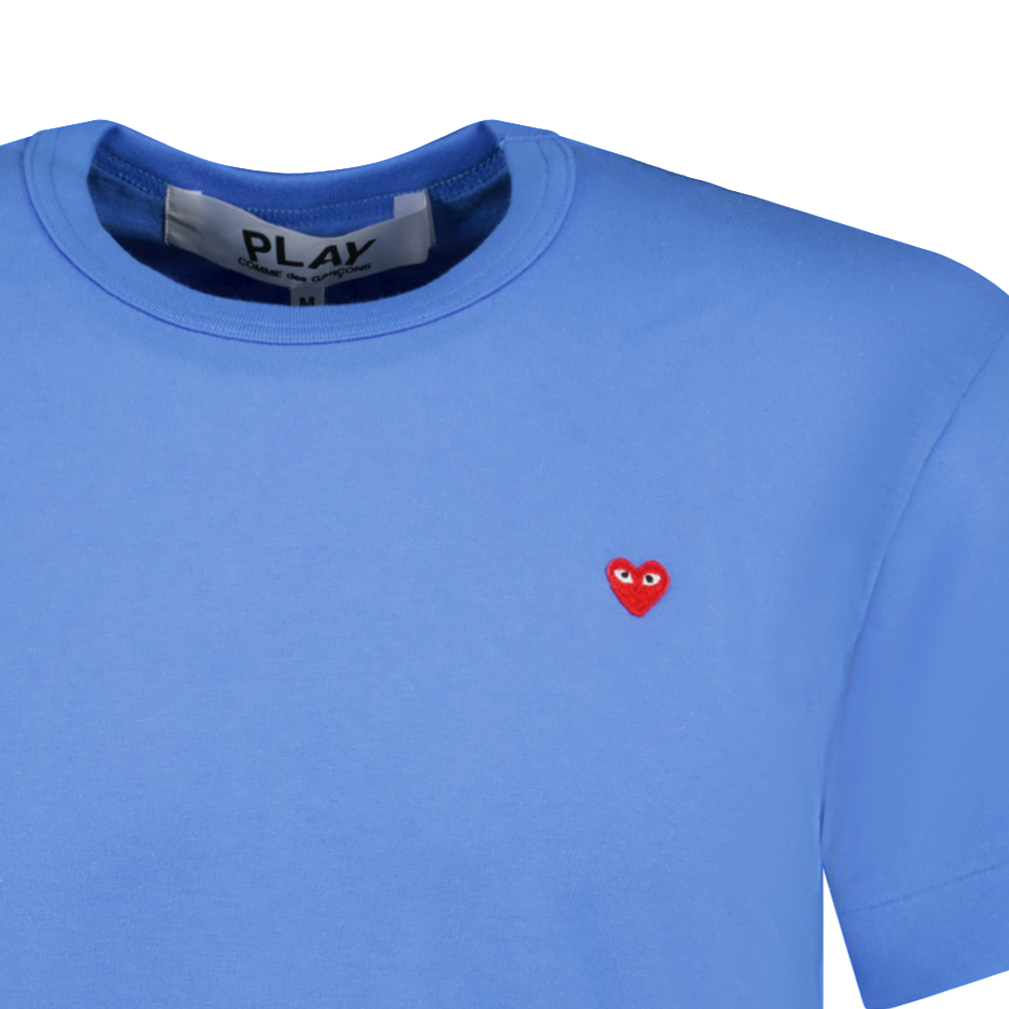 Comme Des Garcons Small Stitch Heart T Shirt Blue Boinclo ltd