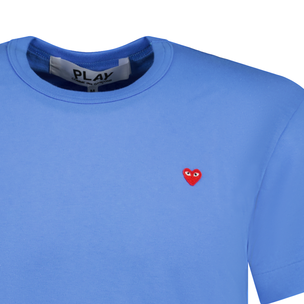 Comme Des Garcons Small Stitch Heart T-Shirt Blue - Boinclo ltd - Outlet Sale Under Retail