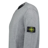 Thick Knitted Compass-Badge Sweater in Grey