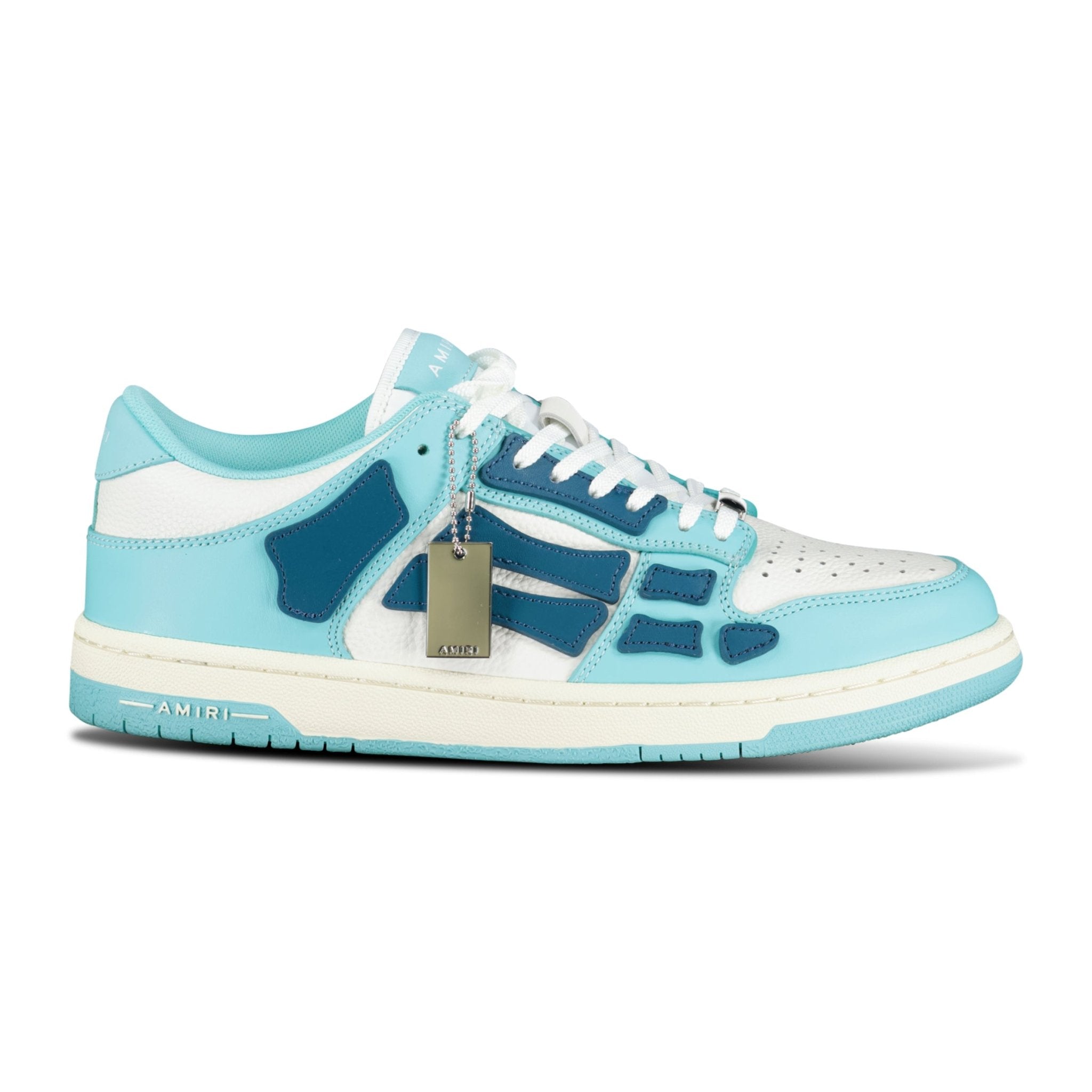 Amiri Skeleton Low Top Trainers Baby Slate Blue Outlet Sale Always Under Retail Boinclo