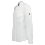 Belstaff Button - Up Scale Shirt Linen White - Boinclo ltd - Outlet Sale Under Retail