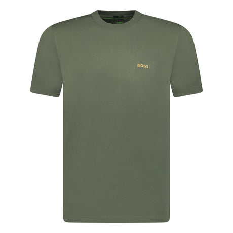 BOSS Active Gold Logo - Print T - Shirt Khaki - Boinclo ltd - Outlet Sale Under Retail