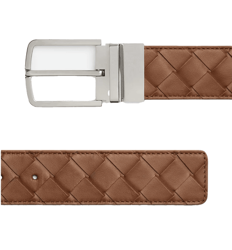 Bottega Veneta Intrecciato Leather Belt in Brown - Boinclo - Outlet Sale Under Retail