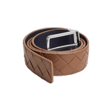 Bottega Veneta Intrecciato Leather Belt in Brown - Boinclo - Outlet Sale Under Retail