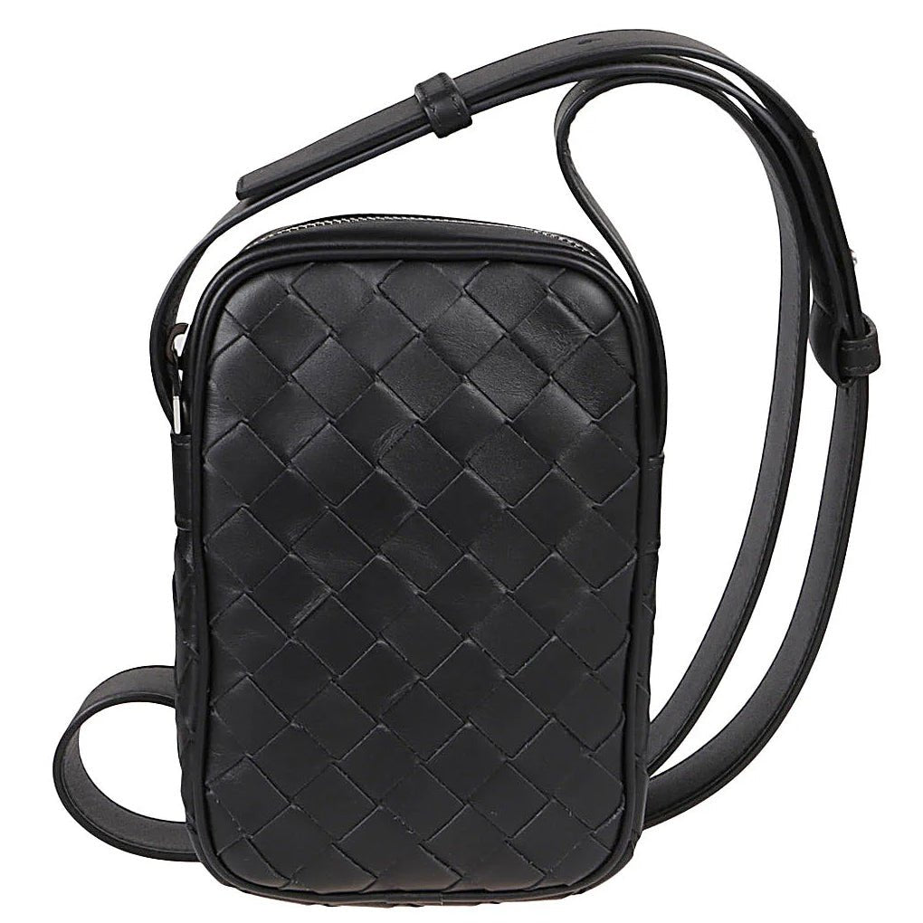 BOTTEGA VENETA Mini Intrecciato Cross-Body Bag Black - Boinclo ltd - Outlet Sale Under Retail