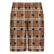 Burberry 'Bradeston' Silk Dark Birch Check Shorts Brown - Boinclo ltd - Outlet Sale Under Retail