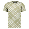Burberry Check Stretch Cotton Blend T-Shirt in Dark Hunter/White - Boinclo - Outlet Sale Under Retail