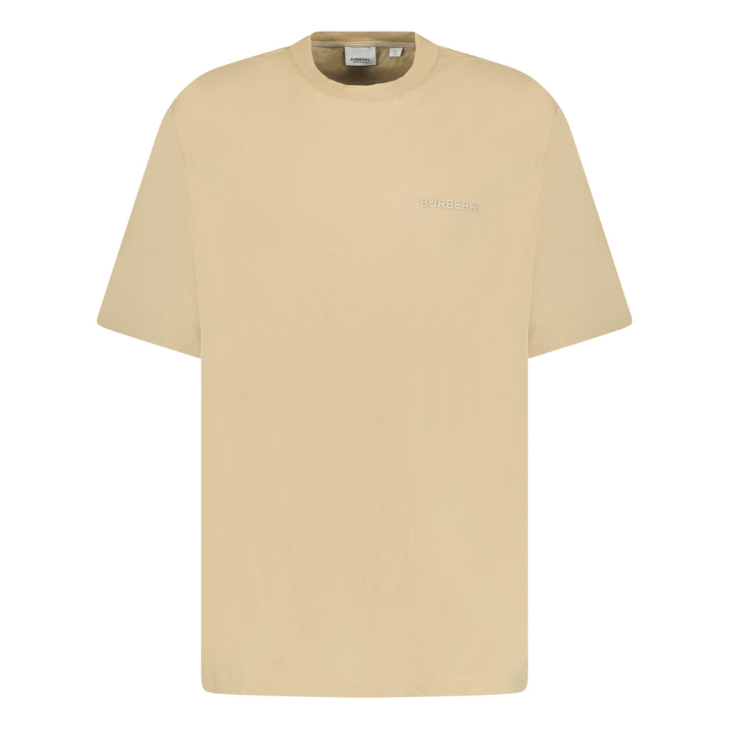 Burberry Crew Neck Print Logo T-Shirt Camel - Boinclo ltd - Outlet Sale Under Retail