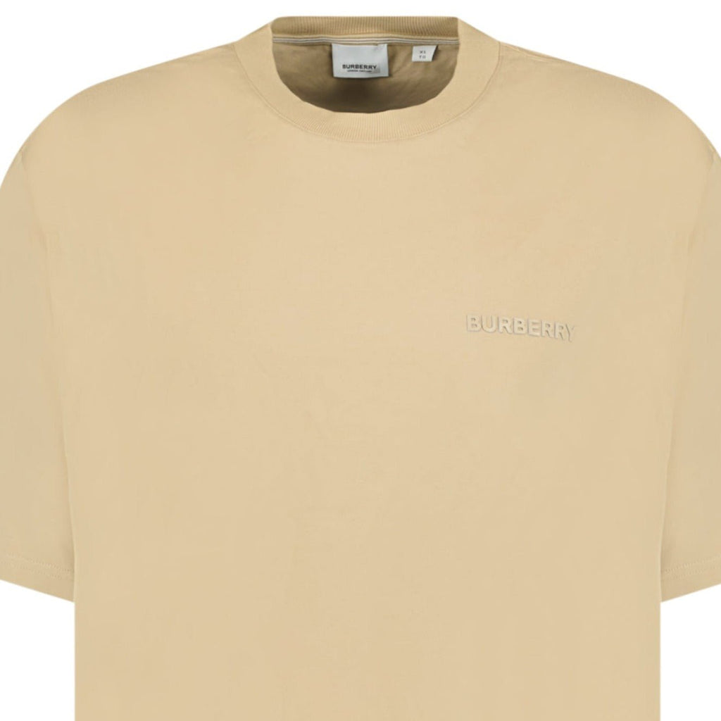 Burberry Crew Neck Print Logo T-Shirt Camel - Boinclo ltd - Outlet Sale Under Retail
