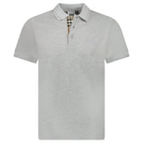 Burberry 'Eddie' TB Check Placket Polo - Shirt Grey - Boinclo - Outlet Sale Under Retail