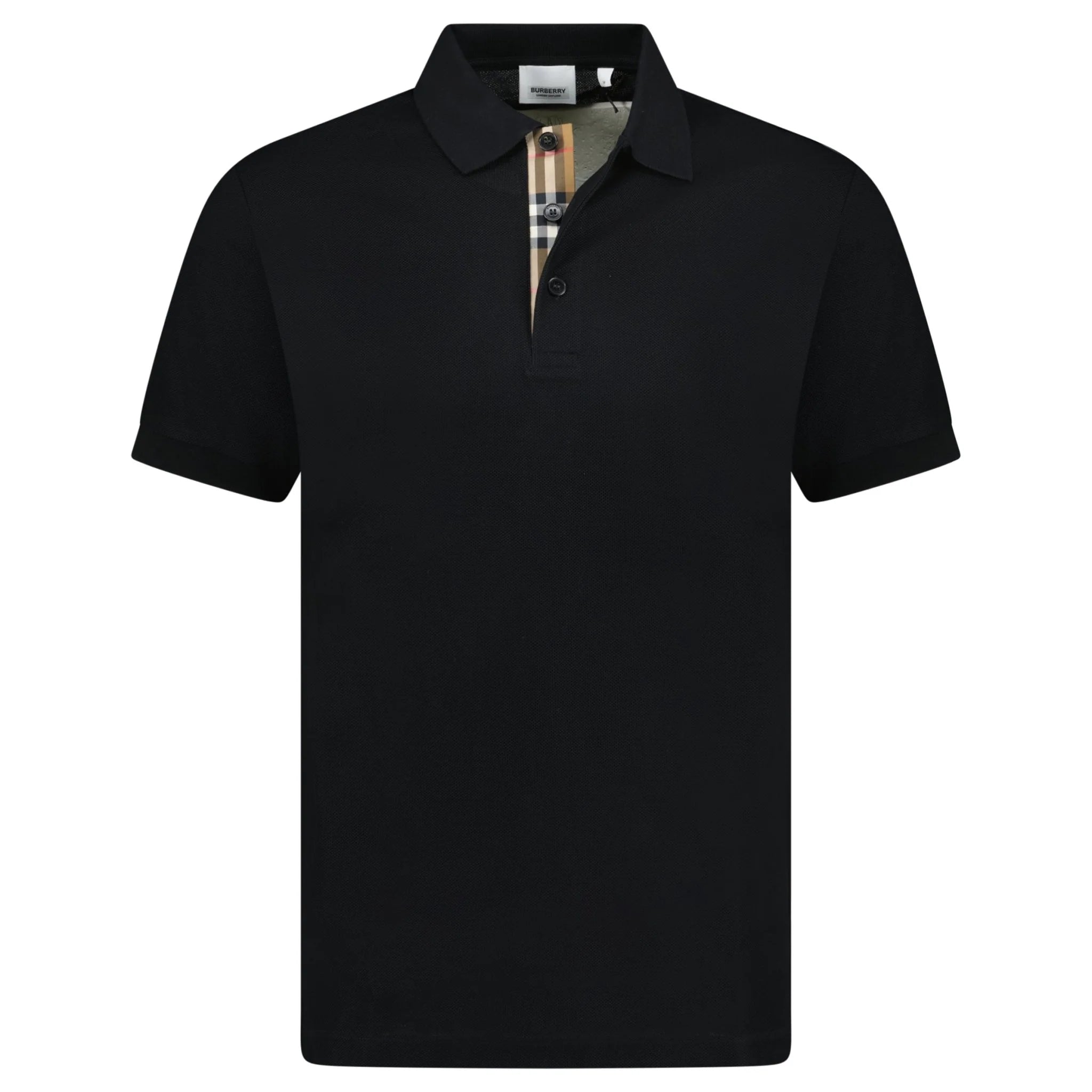 Color variation of 'Hartford' Check Placket Polo Black