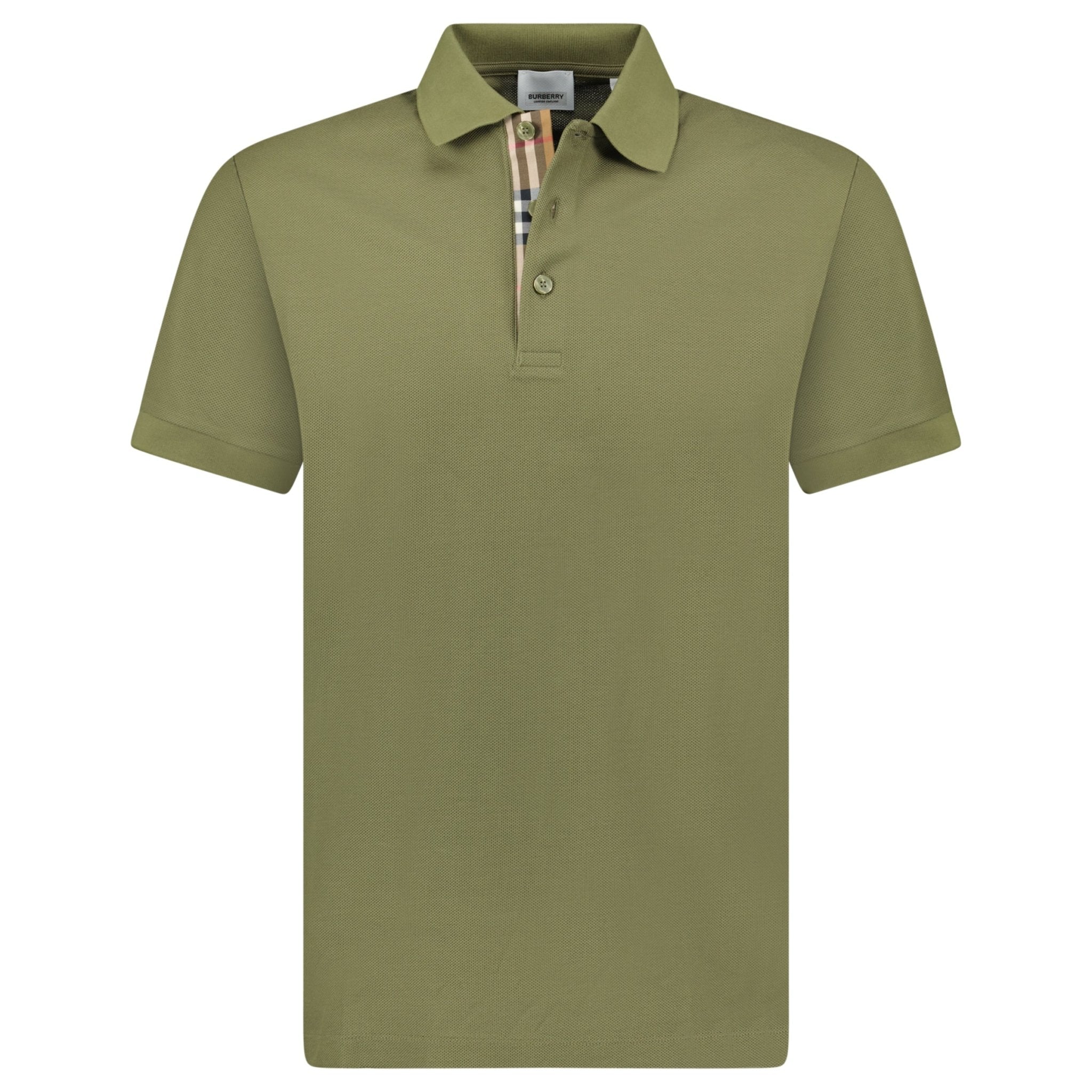 Color variation of 'Hartford' Check Placket Polo Olive