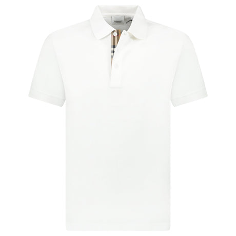 Burberry 'Hartford' Check Placket Polo White - Boinclo - Outlet Sale Under Retail