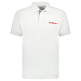 Burberry 'Hartford' Embroidery Logo Check Polo White - Boinclo - Outlet Sale Under Retail
