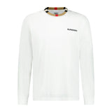Burberry 'Jayson' Check Long Sleeve T-Shirt White - Boinclo - Outlet Sale Under Retail
