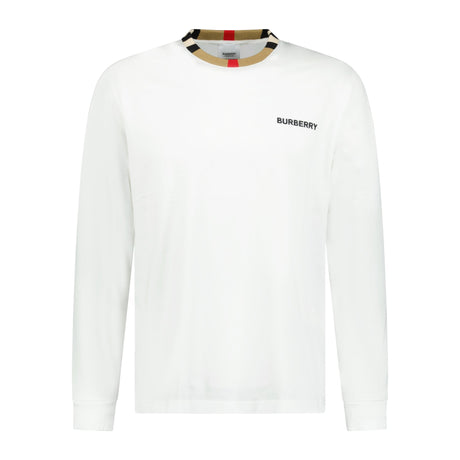 Burberry 'Jayson' Check Long Sleeve T-Shirt White - Boinclo - Outlet Sale Under Retail