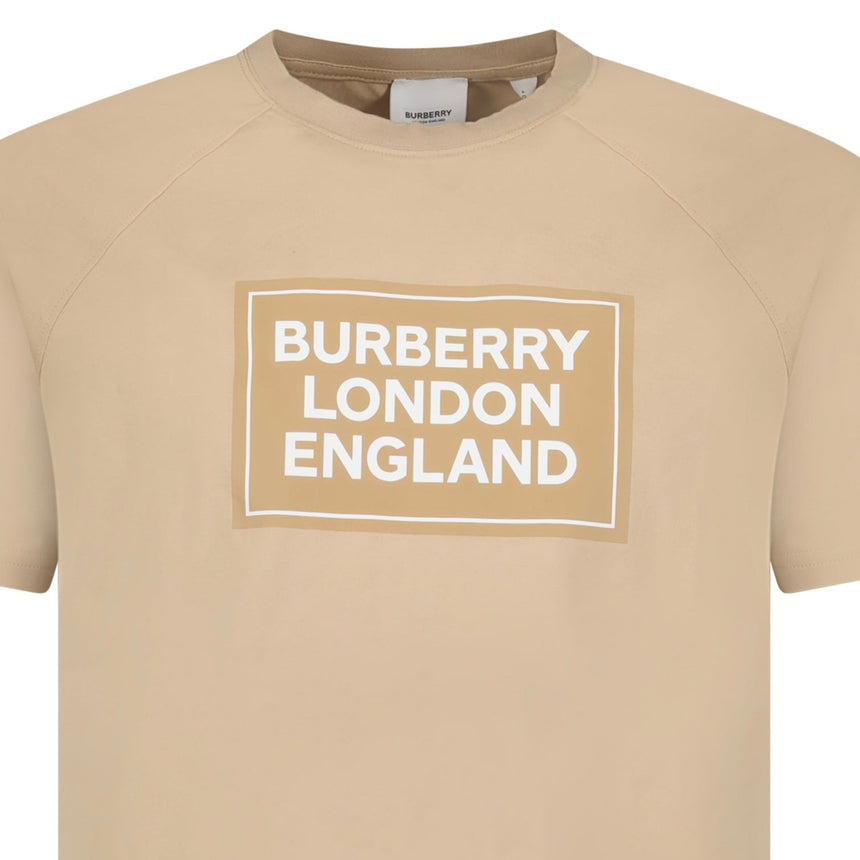 Burberry 'Margot' London England Logo T-Shirt Soft Fawn - Boinclo - Outlet Sale Under Retail