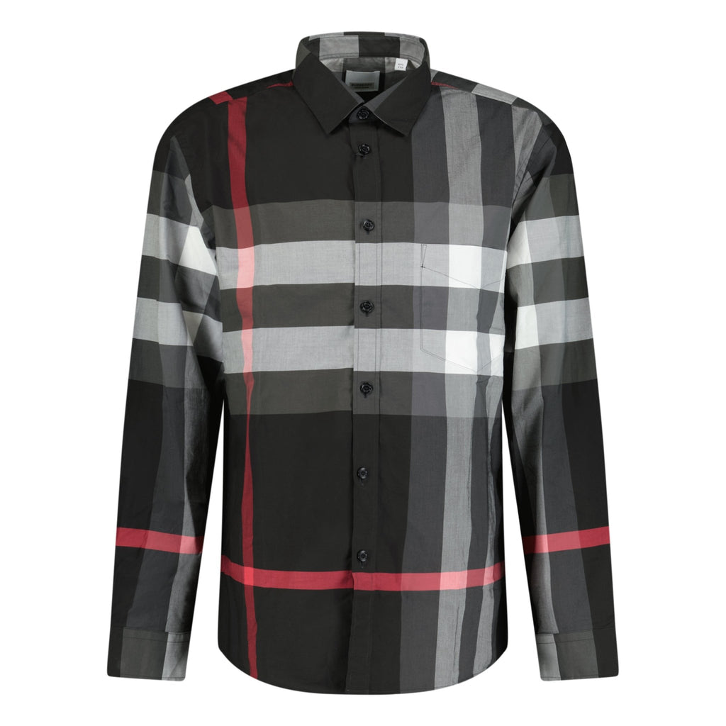Burberry 'Somerton' Check Shirt Grey & Red - Boinclo ltd - Outlet Sale Under Retail