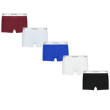 Calvin Klein 'Modern Cotton Stretch' Boxers Maroon, Baby Blue, Blue, White & Black (5 Pack) - Boinclo ltd - Outlet Sale Under Retail