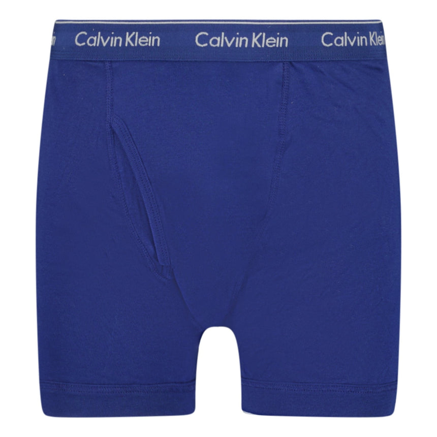 Calvin Klein Stencil Logo Cotton Stretch Boxers Blue, Baby Blue & Navy (3 Pack) - Boinclo - Outlet Sale Under Retail
