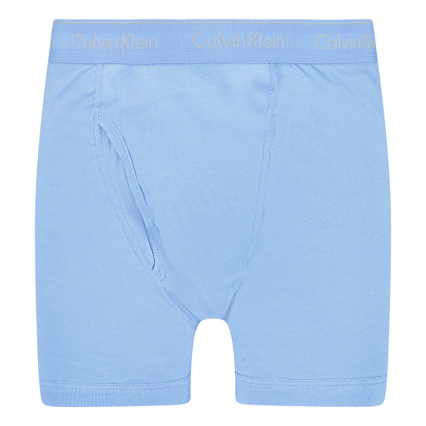 Calvin Klein Stencil Logo Cotton Stretch Boxers Blue, Baby Blue & Navy (3 Pack) - Boinclo - Outlet Sale Under Retail