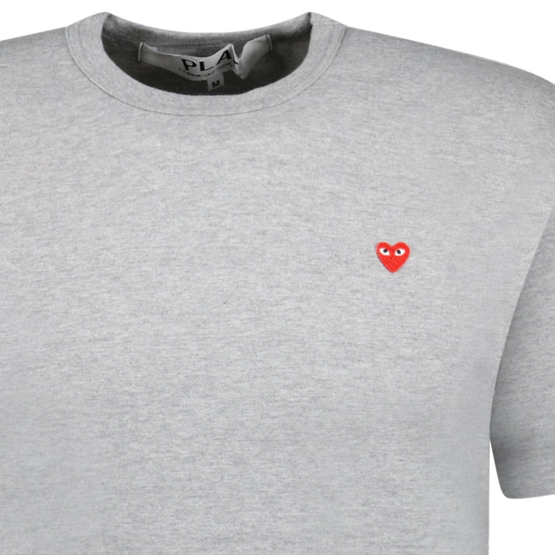 Comme Des Garcons Play Peeping Red Heart Logo T Shirt Grey Outlet Sale Always Under Retail Boinclo