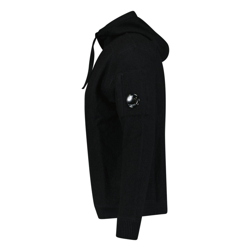 CP Company Boiled Wool Hooded Sweatshirt Black - Boinclo ltd - Outlet Sale Under Retail