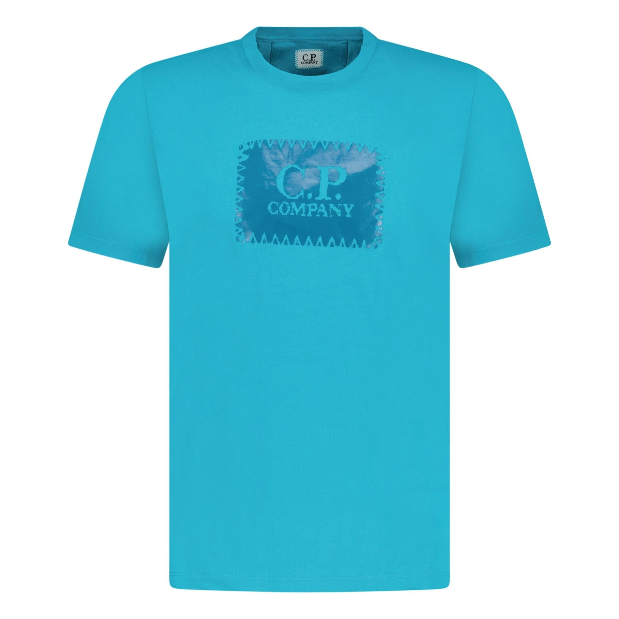 CP Company Chest Logo T-Shirt Ocean Blue