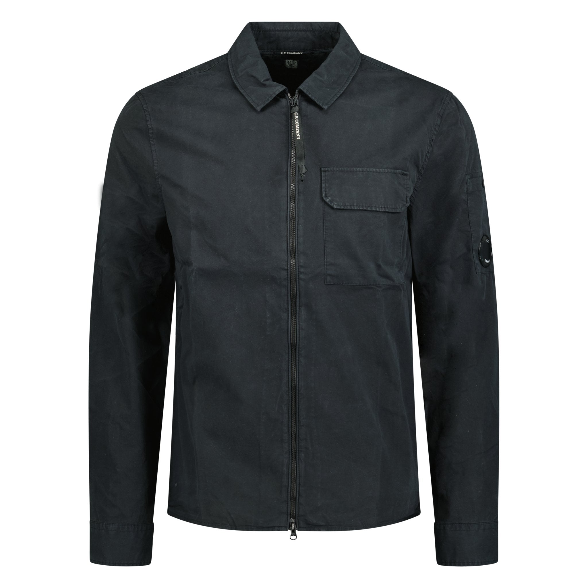 Color variation of Lens Zip-Up Overshirt Black