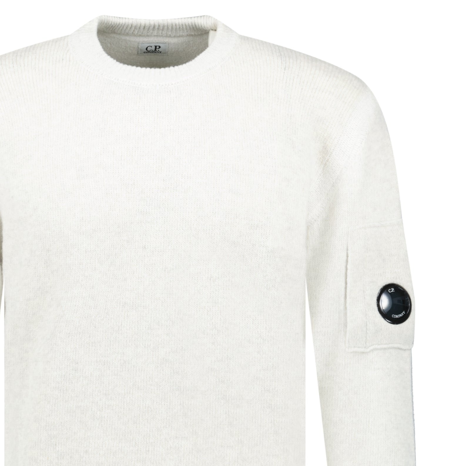スウェット・トレーナー C.P. COMPANY Lens sweatshirt White C.P. Company Diagonal Raised Fleece Lens Sweatshirt White at